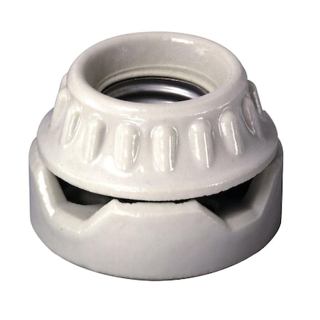 Leviton White Porcelain Incandescent 2-Piece Lampholder 001-09880